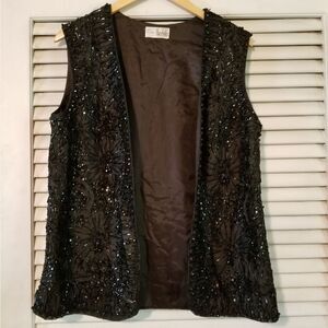 VintageHarzfeld's Kansas City Black Beaded Vest